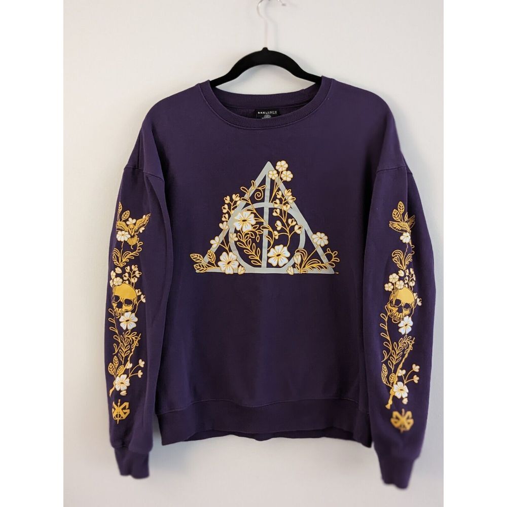 Harry Potter‎ Wizarding World Deathly Hollows Logo Floral Crewneck - Exclusive